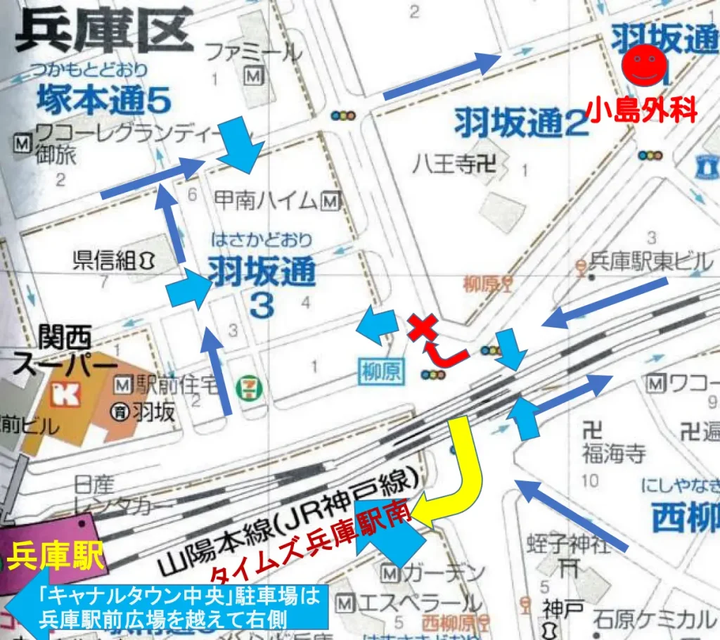 提携外駐車場の地図